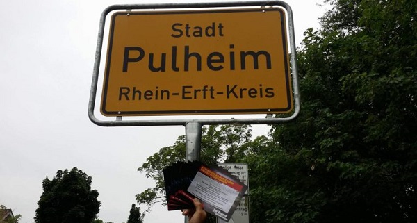Flugblattverteilung in Pulheim