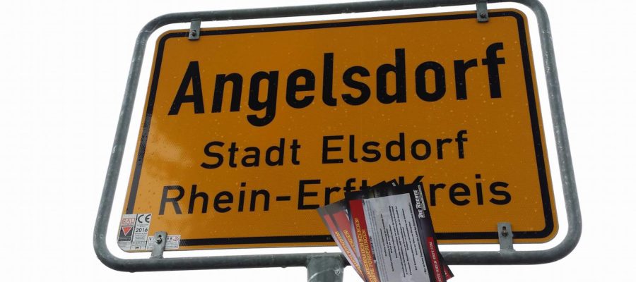 Flugblattverteilung in Elsdorf