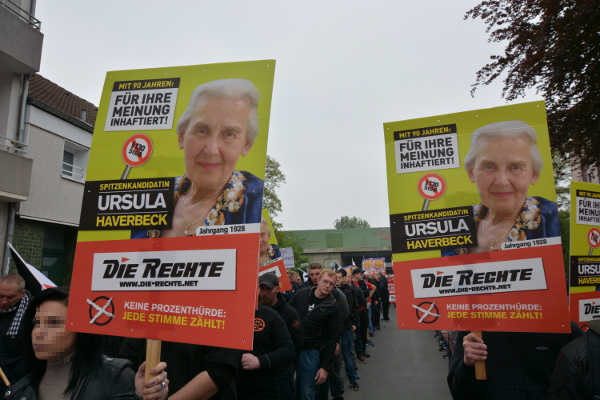 Freiheit für Ursula Haverbeck! – Kundgebung am 7. Mai 2019 vor der JVA Bielefeld-Brackwede