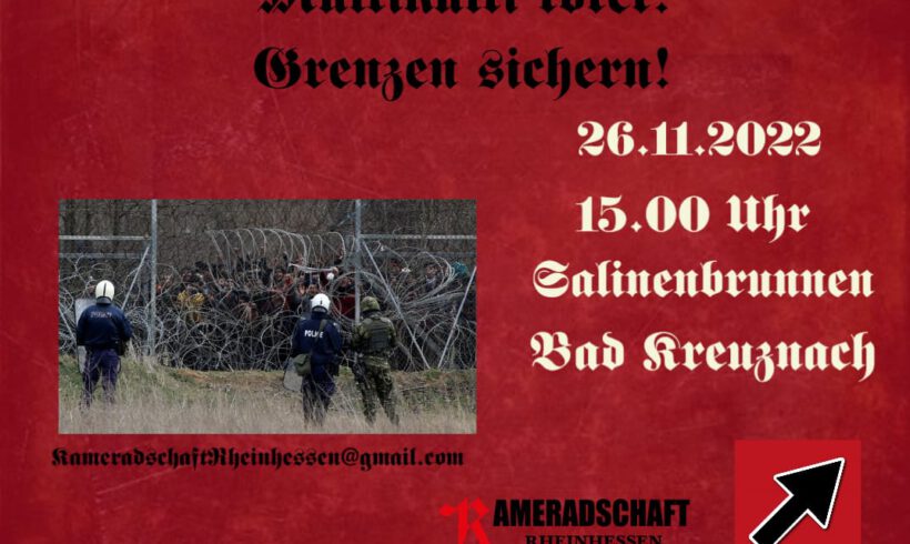 Demonstration in Bad Kreuznach: Multikulti tötet! Grenzen sichern!